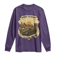 Vintage Muscle Car Route Highway 66 Long Sleeve Shirt Born To Roam Road Trip