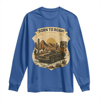 Vintage Muscle Car Route Highway 66 Long Sleeve Shirt Born To Roam Road Trip