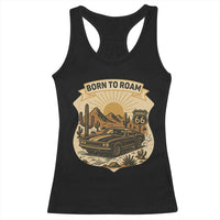 Vintage Muscle Car Route Highway 66 Racerback Tank Top Born To Roam Road Trip