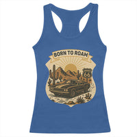 Vintage Muscle Car Route Highway 66 Racerback Tank Top Born To Roam Road Trip