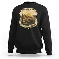 Vintage Muscle Car Route Highway 66 Sweatshirt Born To Roam Road Trip