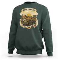 Vintage Muscle Car Route Highway 66 Sweatshirt Born To Roam Road Trip