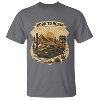 Vintage Muscle Car Route Highway 66 T Shirt Born To Roam Road Trip