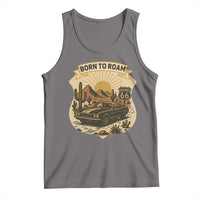 Vintage Muscle Car Route Highway 66 Tank Top Born To Roam Road Trip