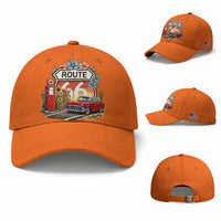 Retro Route Highway 66 Baseball Cap Boho Wildflower Americana Floral