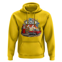 Retro Route Highway 66 Hoodie Boho Wildflower Americana Floral