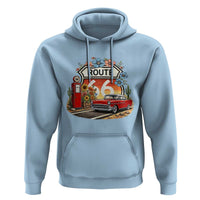 Retro Route Highway 66 Hoodie Boho Wildflower Americana Floral