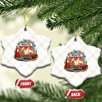 Retro Route Highway 66 Ceramic Ornament Boho Wildflower Americana Floral