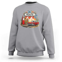Retro Route Highway 66 Sweatshirt Boho Wildflower Americana Floral