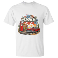Retro Route Highway 66 T Shirt Boho Wildflower Americana Floral