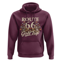 Retro Floral Route Highway 66 Girls Trip Road Trip Hoodie