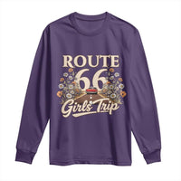 Retro Floral Route Highway 66 Girls Trip Road Trip Long Sleeve Shirt