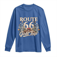 Retro Floral Route Highway 66 Girls Trip Road Trip Long Sleeve Shirt