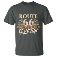 Retro Floral Route Highway 66 Girls Trip Road Trip T Shirt