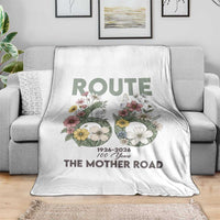 Route Highway 66 Throw Blanket Floral Centennial 100 Year Anniversary