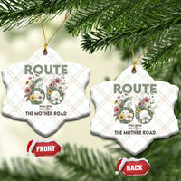 Route Highway 66 Ceramic Ornament Floral Centennial 100 Year Anniversary