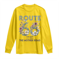 Route Highway 66 Long Sleeve Shirt Floral Centennial 100 Year Anniversary