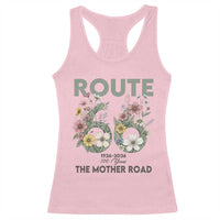 Route Highway 66 Racerback Tank Top Floral Centennial 100 Year Anniversary