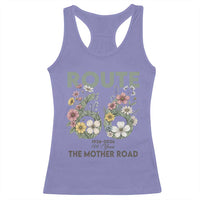 Route Highway 66 Racerback Tank Top Floral Centennial 100 Year Anniversary