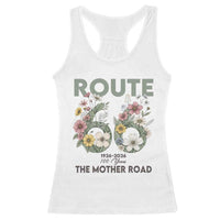 Route Highway 66 Racerback Tank Top Floral Centennial 100 Year Anniversary