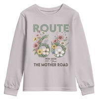 Route Highway 66 Youth Sweatshirt Floral Centennial 100 Year Anniversary