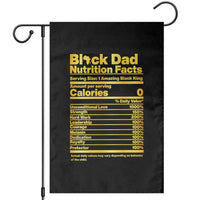 Black Dad Nutrition Facts Garden Flag African American Fathers Day