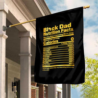 Black Dad Nutrition Facts Garden Flag African American Fathers Day