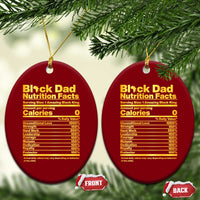 Black Dad Nutrition Facts Ceramic Ornament African American Fathers Day