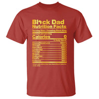 Black Dad Nutrition Facts T Shirt African American Fathers Day