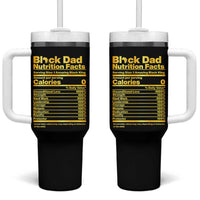 Black Dad Nutrition Facts Tumbler With Handle African American Fathers Day