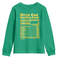Black Dad Nutrition Facts Youth Sweatshirt African American Fathers Day