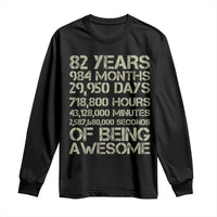Vintage 82nd Milestone Birthday Long Sleeve Shirt 82 Years Of Being Awesome