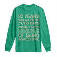 Vintage 82nd Milestone Birthday Long Sleeve Shirt 82 Years Of Being Awesome