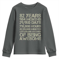 Vintage 82nd Milestone Birthday Youth Sweatshirt 82 Years Of Being Awesome