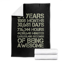 Vintage 84th Milestone Birthday Throw Blanket 84 Years Of Being Awesome