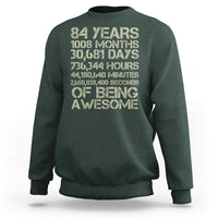 Vintage 84th Milestone Birthday Sweatshirt 84 Years Of Being Awesome