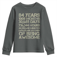 Vintage 84th Milestone Birthday Youth Sweatshirt 84 Years Of Being Awesome