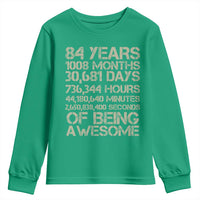 Vintage 84th Milestone Birthday Youth Sweatshirt 84 Years Of Being Awesome