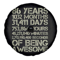 Vintage 86th Milestone Birthday Spare Tire Cover 86 Years Of Being Awesome