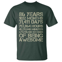 Vintage 86th Milestone Birthday T Shirt 86 Years Of Being Awesome