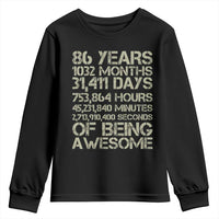 Vintage 86th Milestone Birthday Youth Sweatshirt 86 Years Of Being Awesome