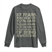 Vintage 87th Milestone Birthday Long Sleeve Shirt 87 Years Of Being Awesome