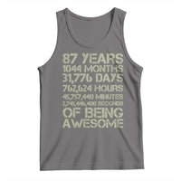 Vintage 87th Milestone Birthday Tank Top 87 Years Of Being Awesome