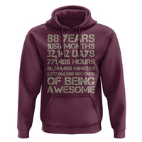 Vintage 88th Milestone Birthday Hoodie 88 Years Of Being Awesome