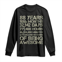 Vintage 88th Milestone Birthday Long Sleeve Shirt 88 Years Of Being Awesome