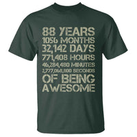 Vintage 88th Milestone Birthday T Shirt 88 Years Of Being Awesome