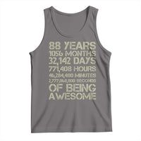 Vintage 88th Milestone Birthday Tank Top 88 Years Of Being Awesome