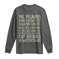 Vintage 95th Milestone Birthday Long Sleeve Shirt 95 Years Of Being Awesome