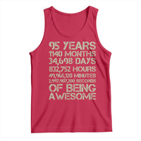 Vintage 95th Milestone Birthday Tank Top 95 Years Of Being Awesome