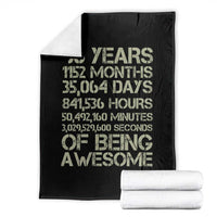 Vintage 96th Milestone Birthday Throw Blanket 96 Years Of Being Awesome